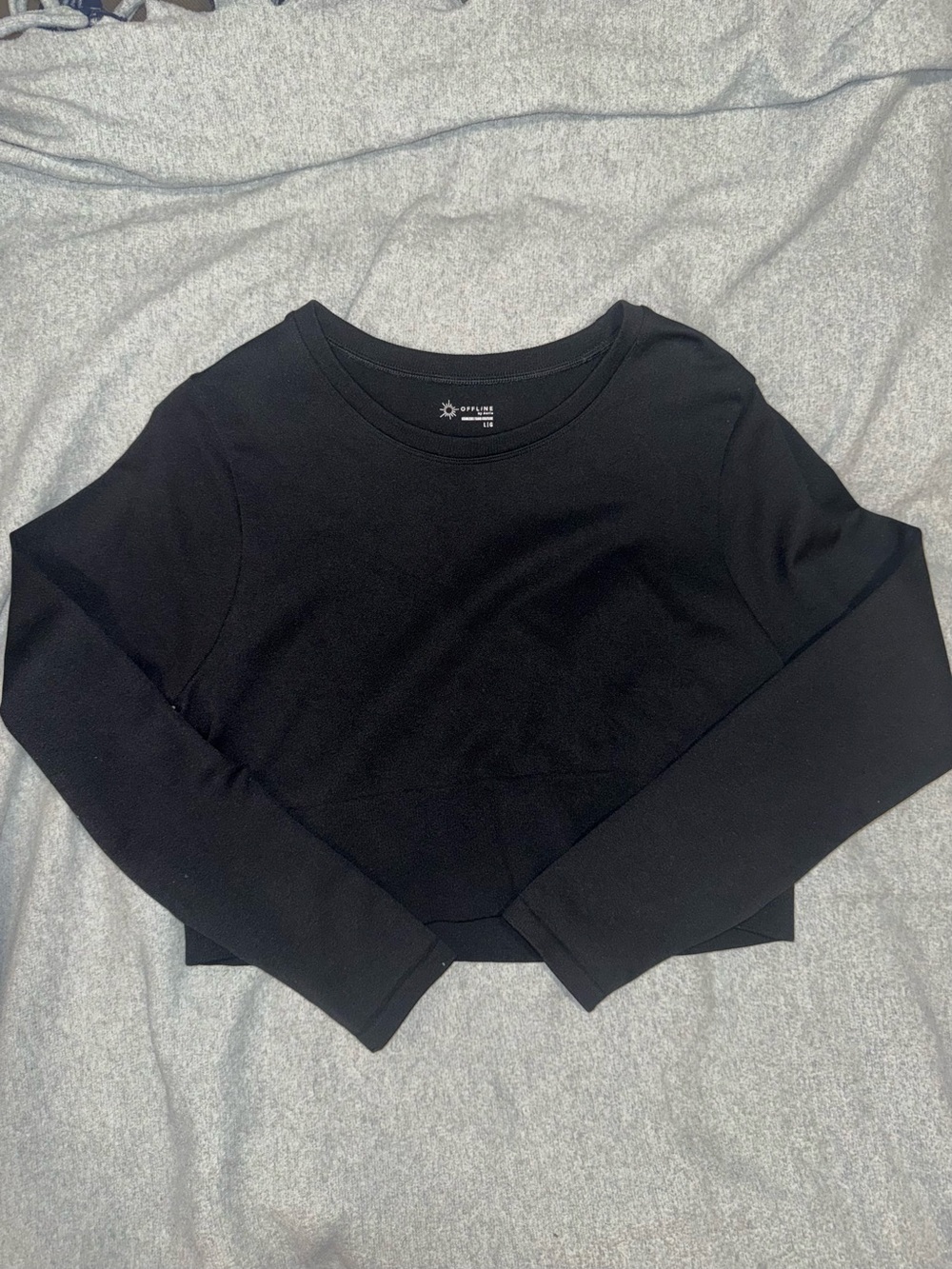 OFFLINE By Aerie Seamless Long Sleeve Cropped T-Shirt
